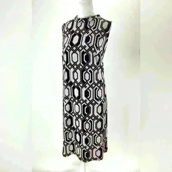 2XL INC INTERNATIONAL CONCEPTS Women Sheath Dress Midi Black Tan D19. XX Large - Picture 1 of 10